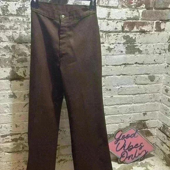 Levi's Pants - VINTAGE LEVI brown bell bottoms.  24 inch waist.  Rise 14 inches. 29 inch inseam
